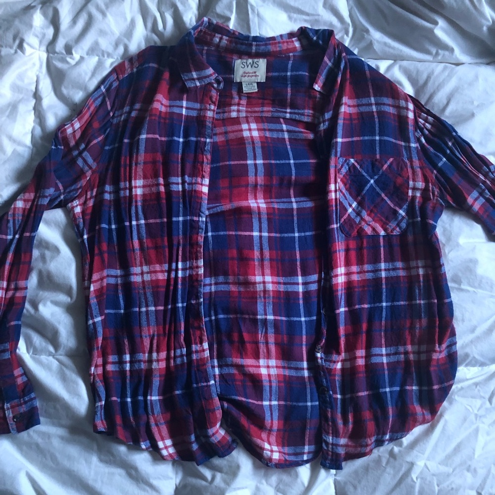 Red and blue flannel